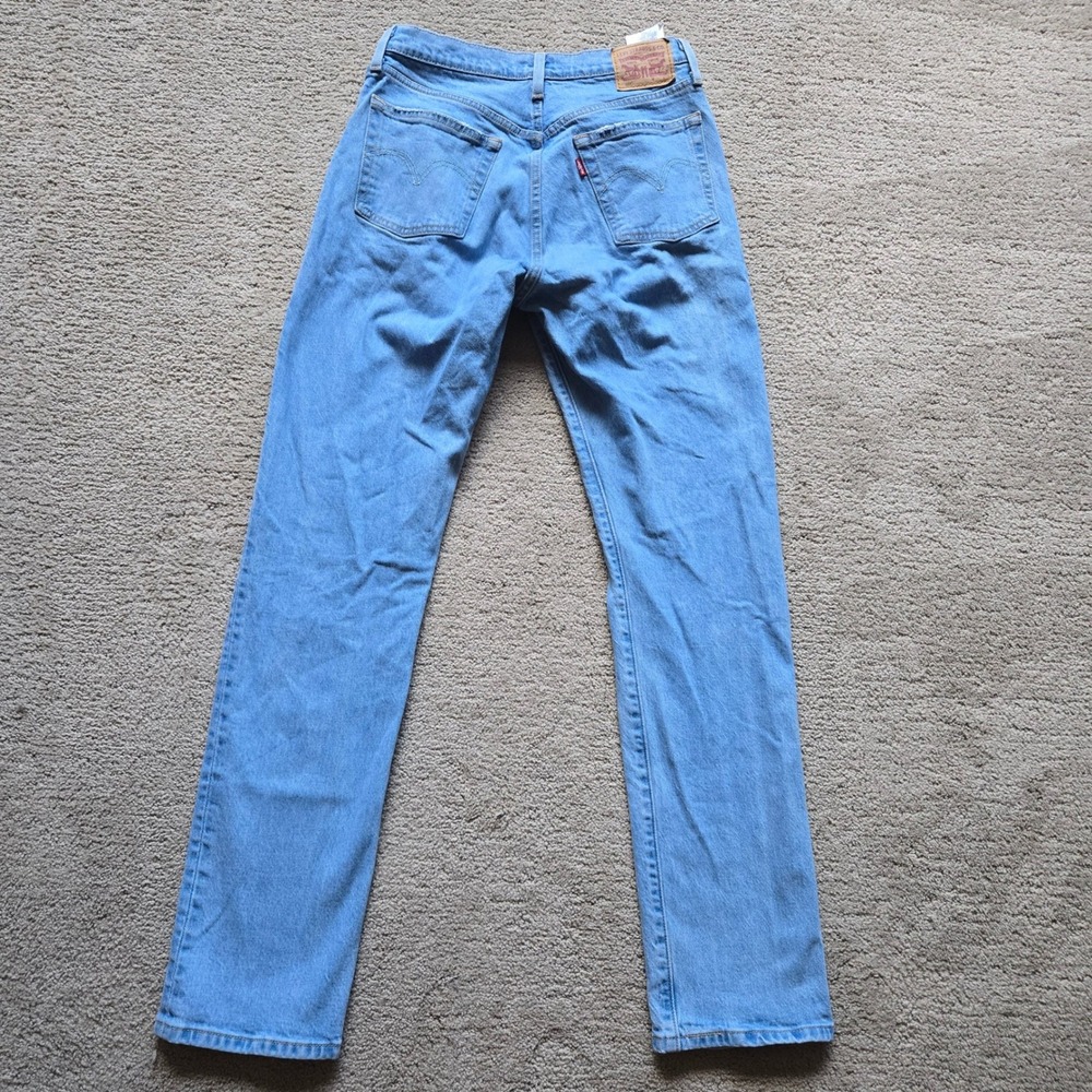 Levis 501 Original Fit Light Wash Straight Leg Button Fly Denim Jeans Womens 29 - Picture 5 of 5
